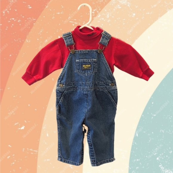 Vintage Oshkosh Overalls and Turtleneck - Picture 1 of 9